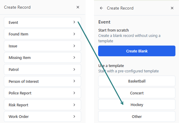 Create Shortcut Record