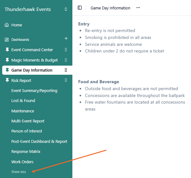 Pin 4 show less reorder