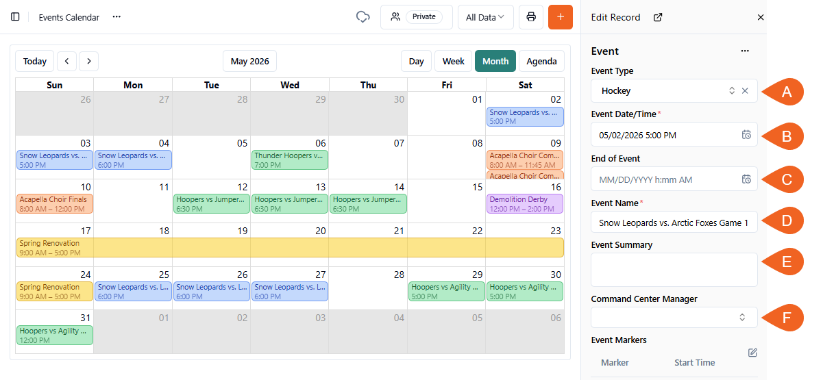 Sample Events