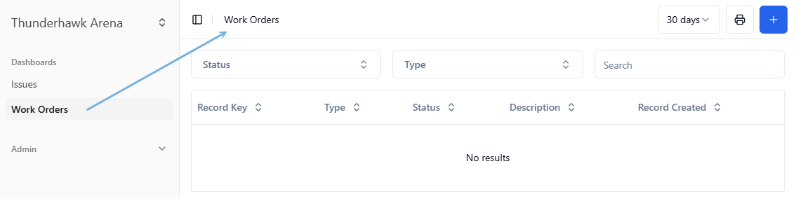 Work Order Dashboard