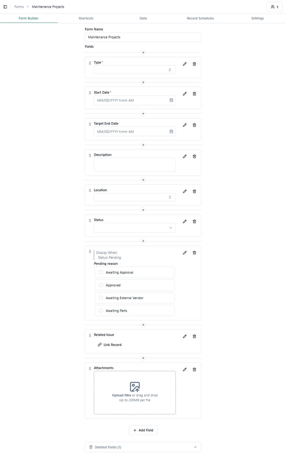 Form Gantt