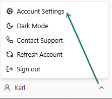Account settings 1
